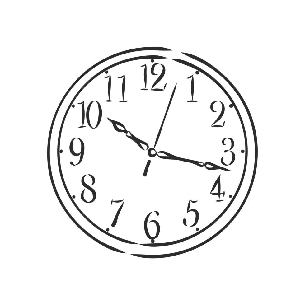 bosquejo del vector del reloj de pared