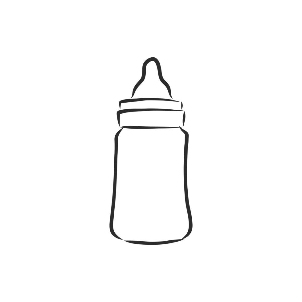 baby bottle vector sketch