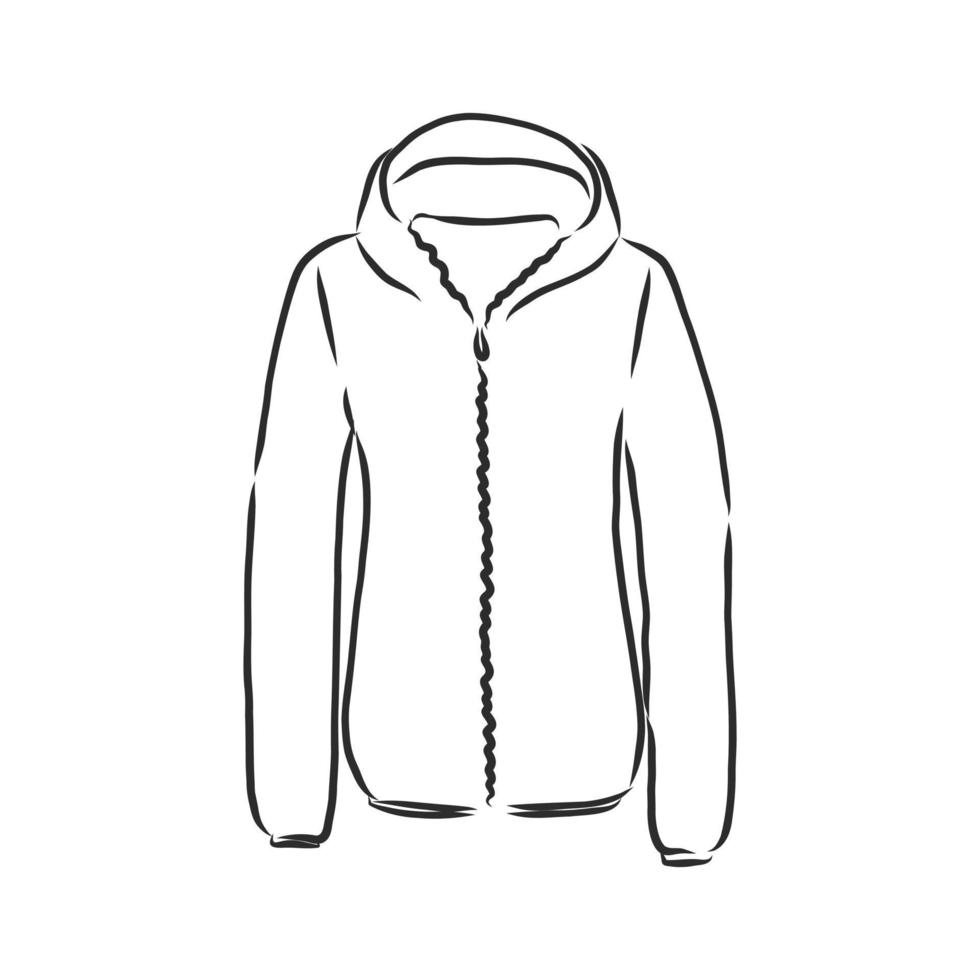 bosquejo del vector de la chaqueta del abrigo de invierno