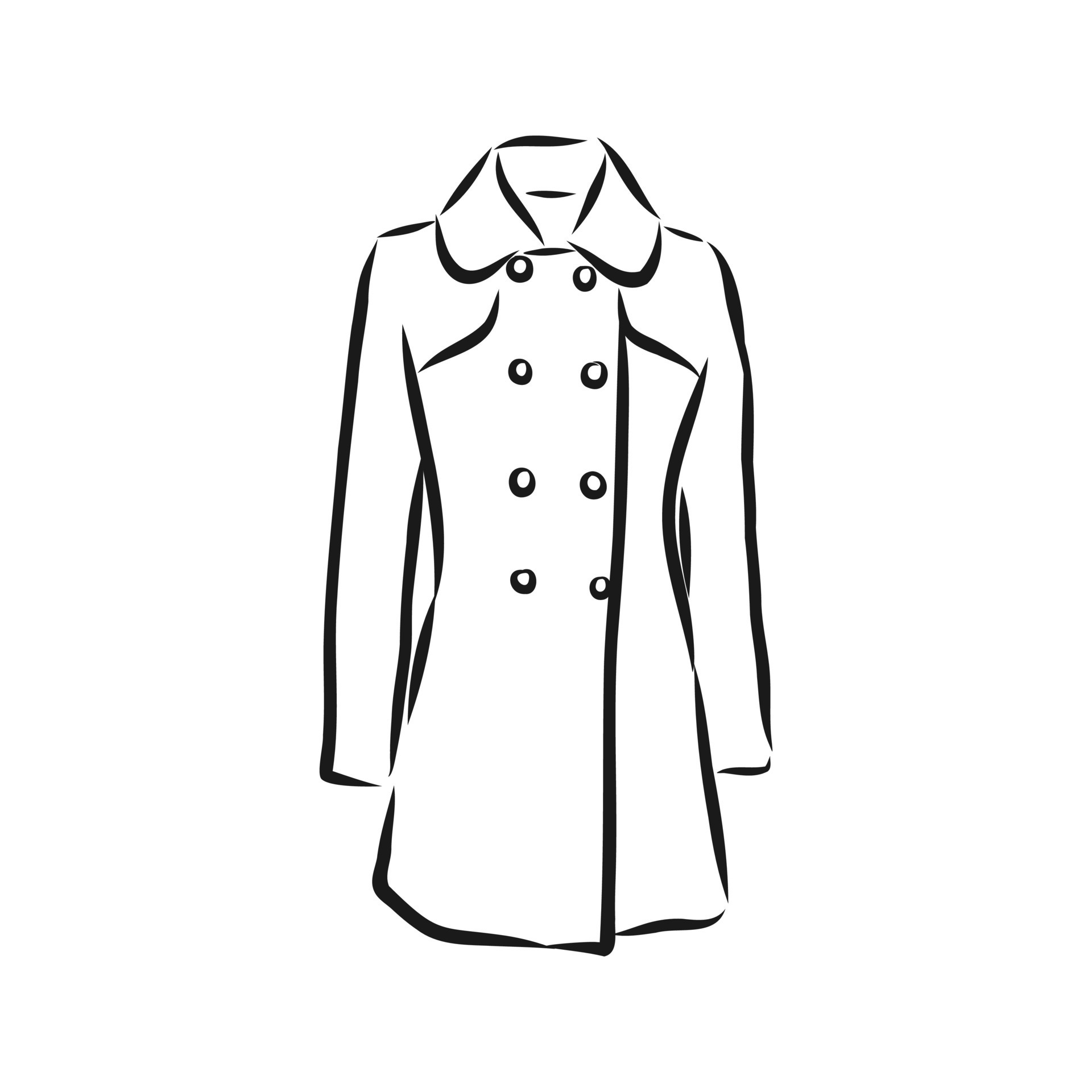 vector sketch coat 8918140 Vector Art at Vecteezy