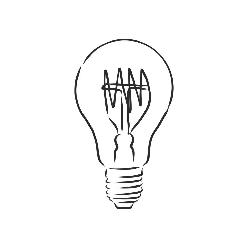 light bulb vector sketch