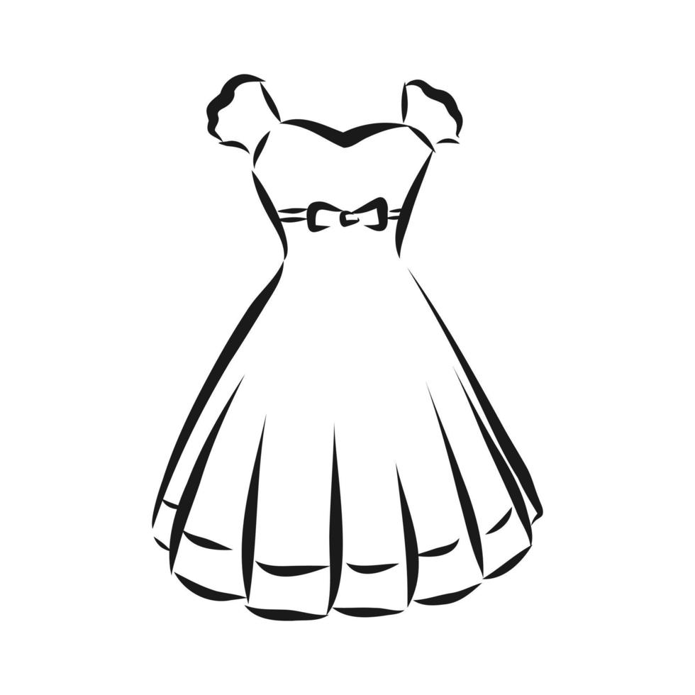 vestido de dibujo vectorial vector