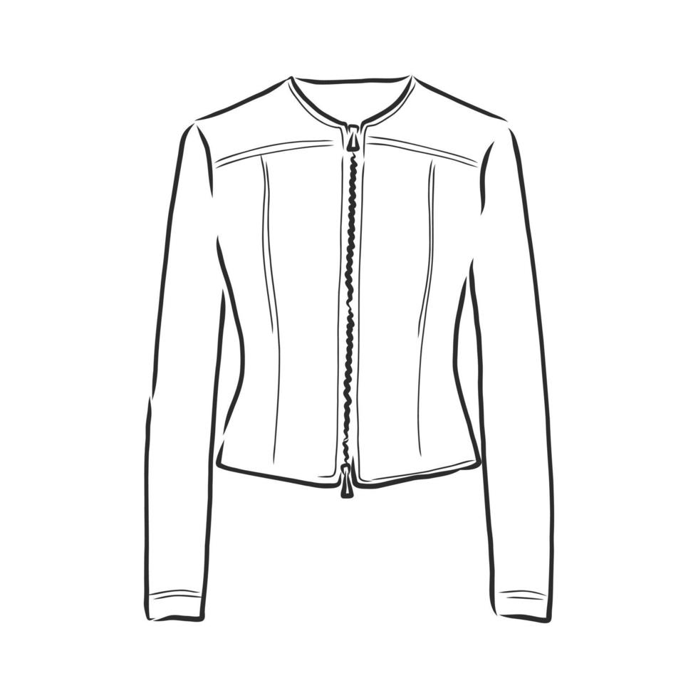 leather jacket vector sketch