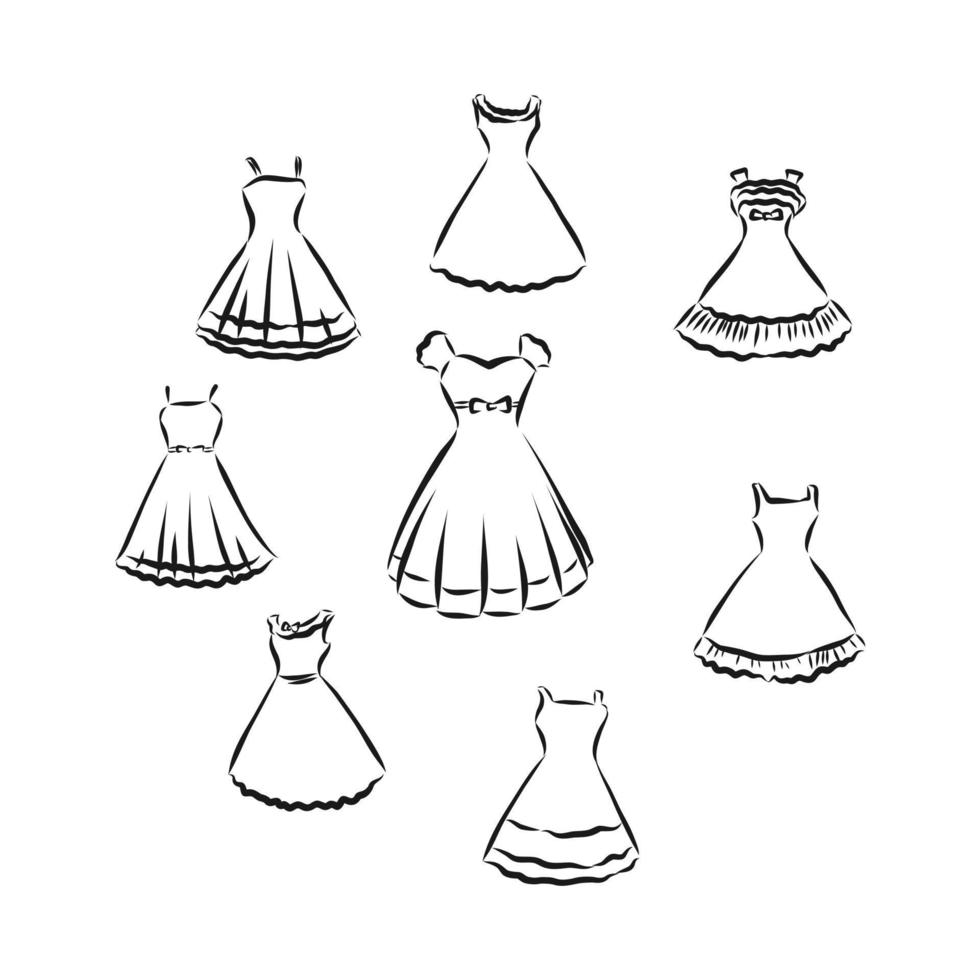 dress vector sketch