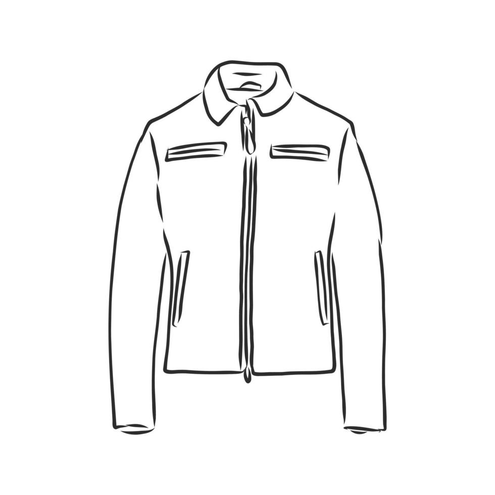 leather jacket vector sketch