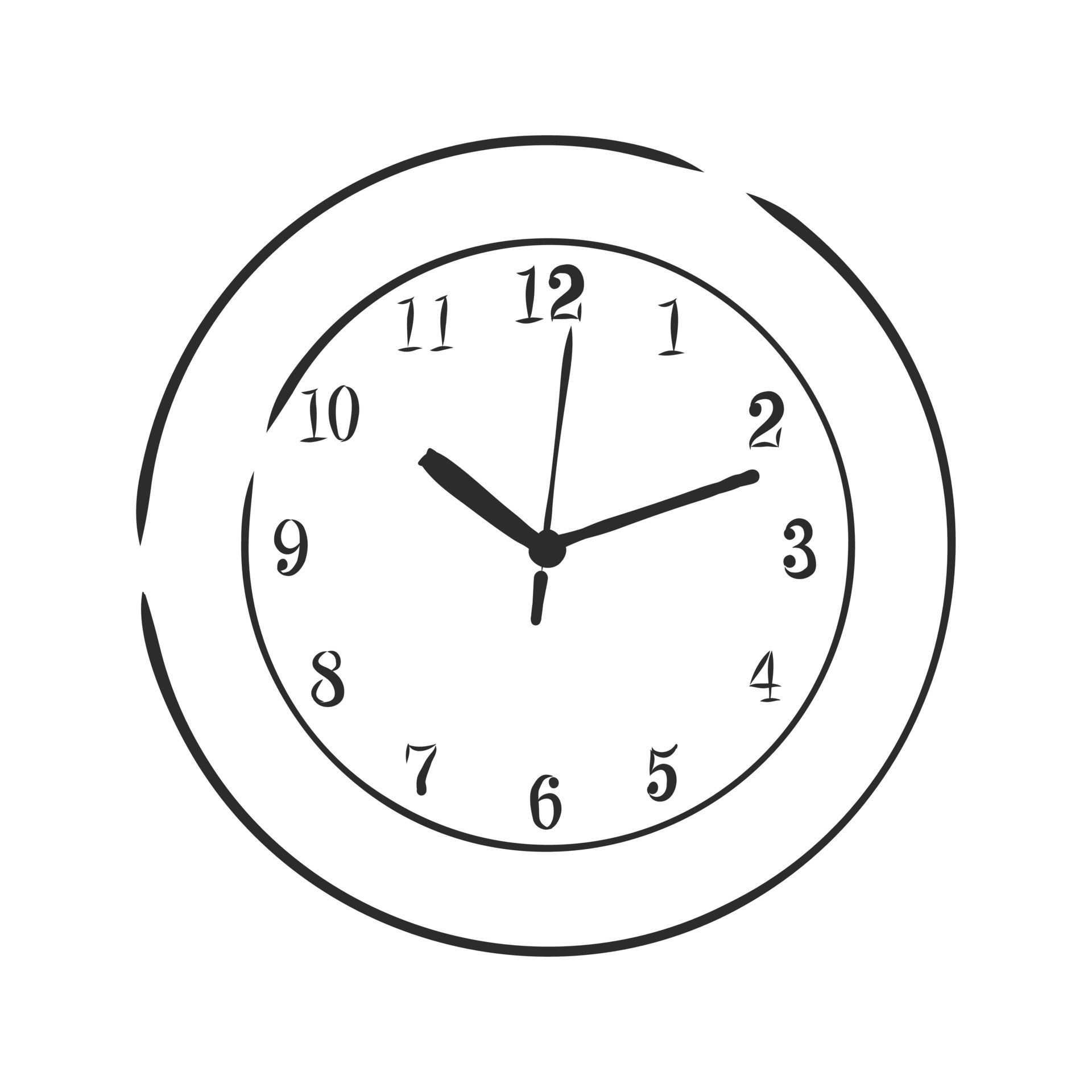 wall clock vector sketch 8918243 Vector Art at Vecteezy