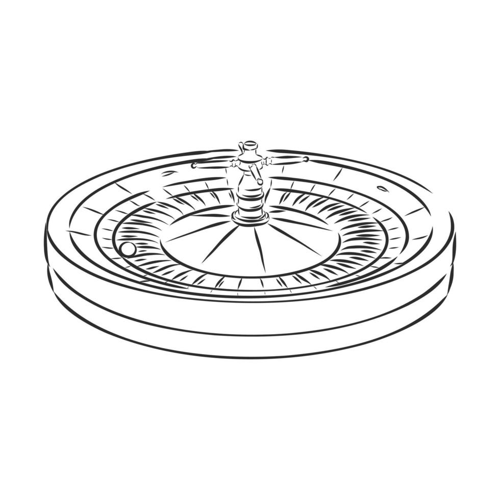 roulette casino vector sketch