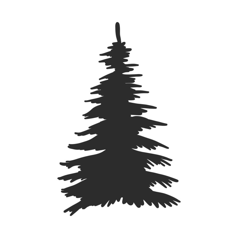 christmas tree vector sketch