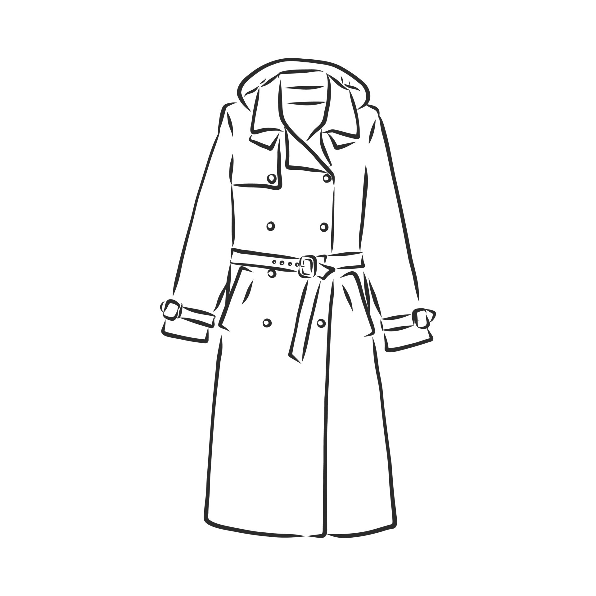 winter coat jacket vector sketch 8918275 Vector Art at Vecteezy