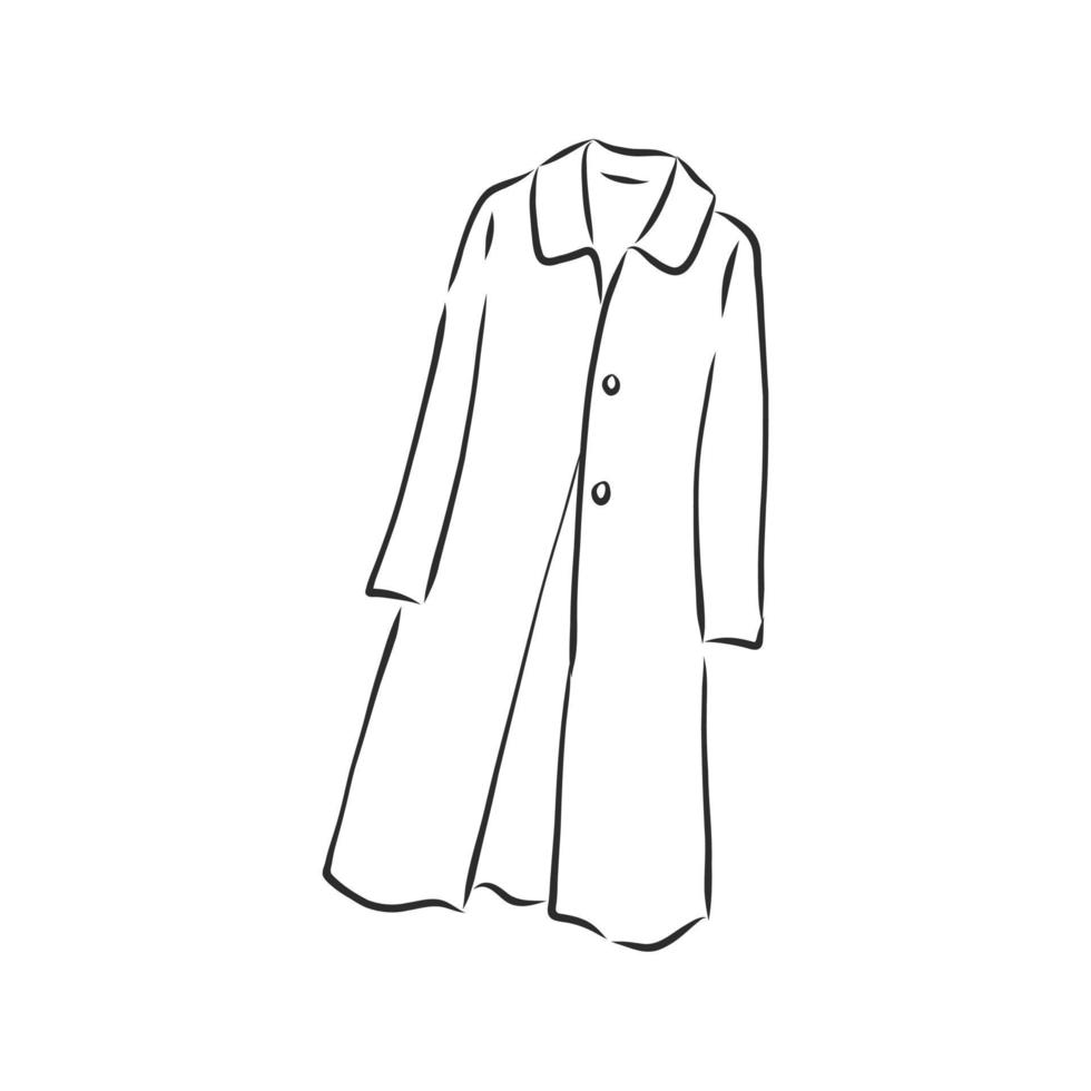 winter coat jacket vector sketch