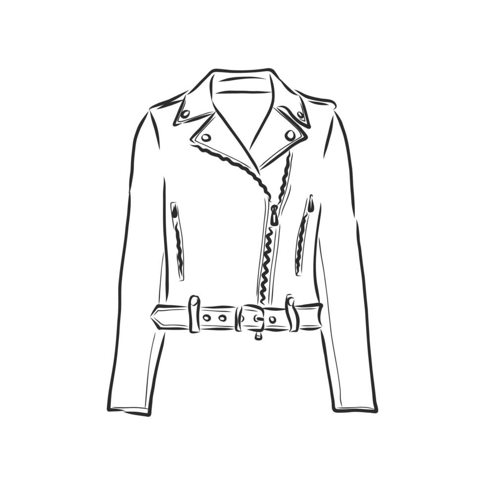 leather jacket vector sketch