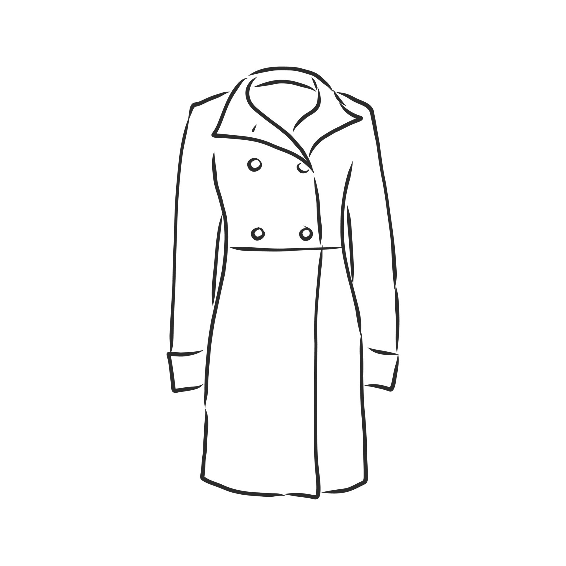 winter coat jacket vector sketch 8918334 Vector Art at Vecteezy
