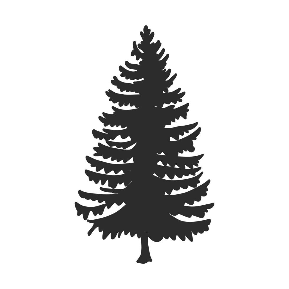 bosquejo del vector del árbol de navidad