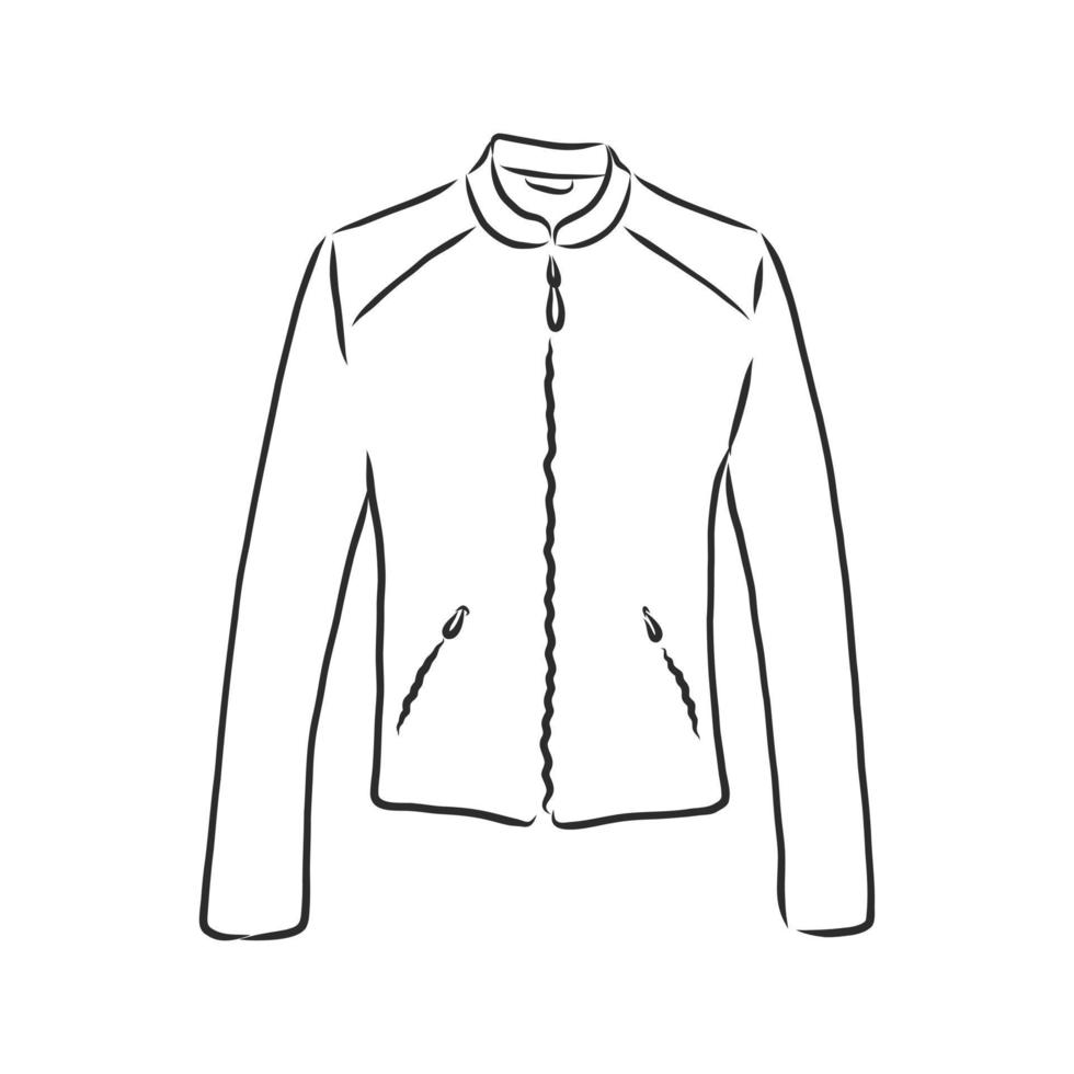 bosquejo del vector de la chaqueta de cuero