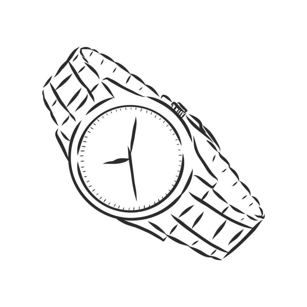 dibujo vectorial de reloj de pulsera vector