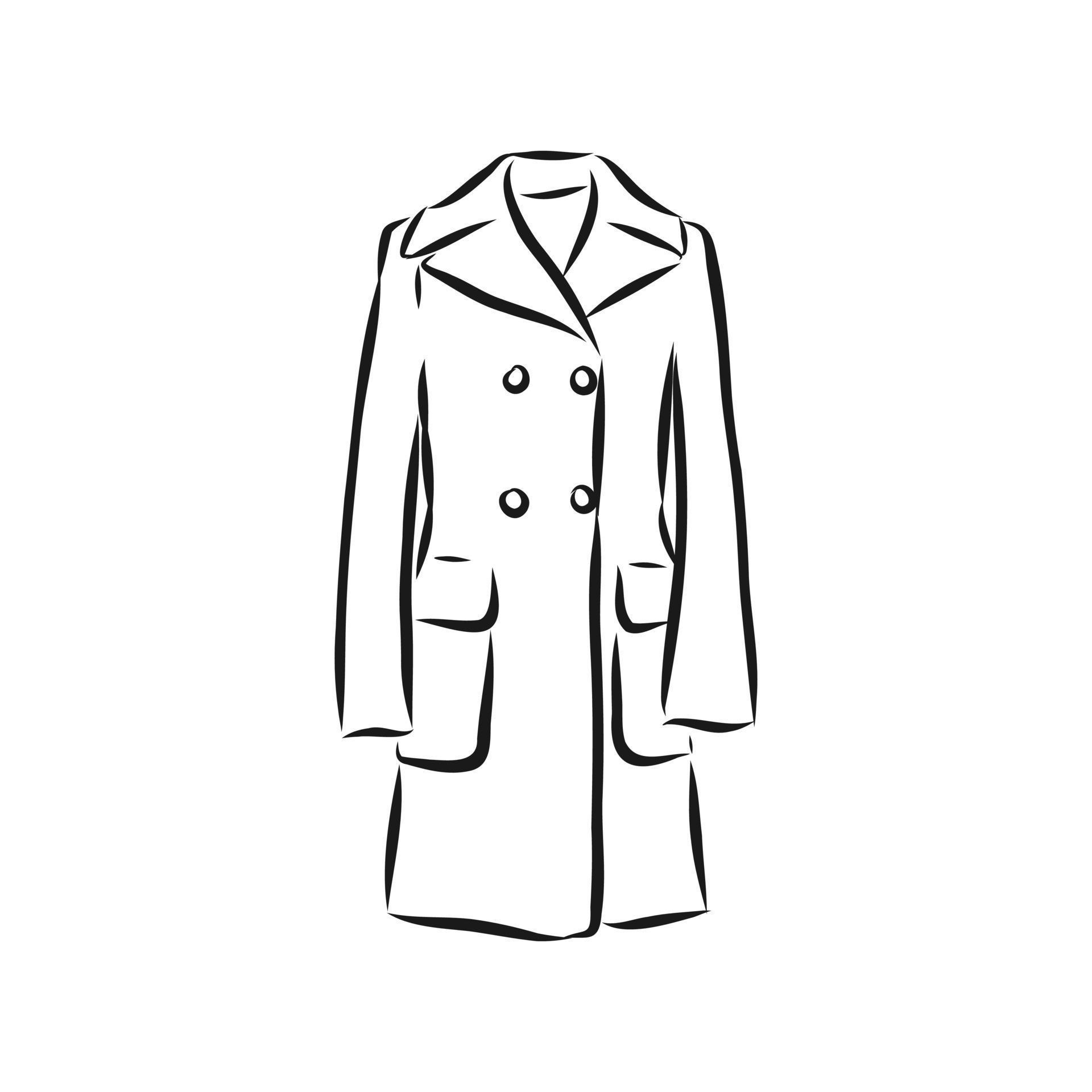 vector sketch coat 8918352 Vector Art at Vecteezy