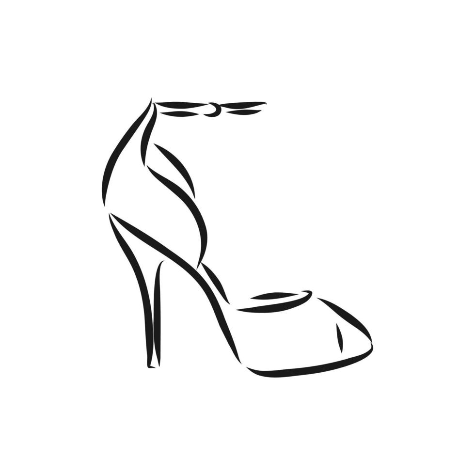 dibujo vectorial de zapatos de mujer vector