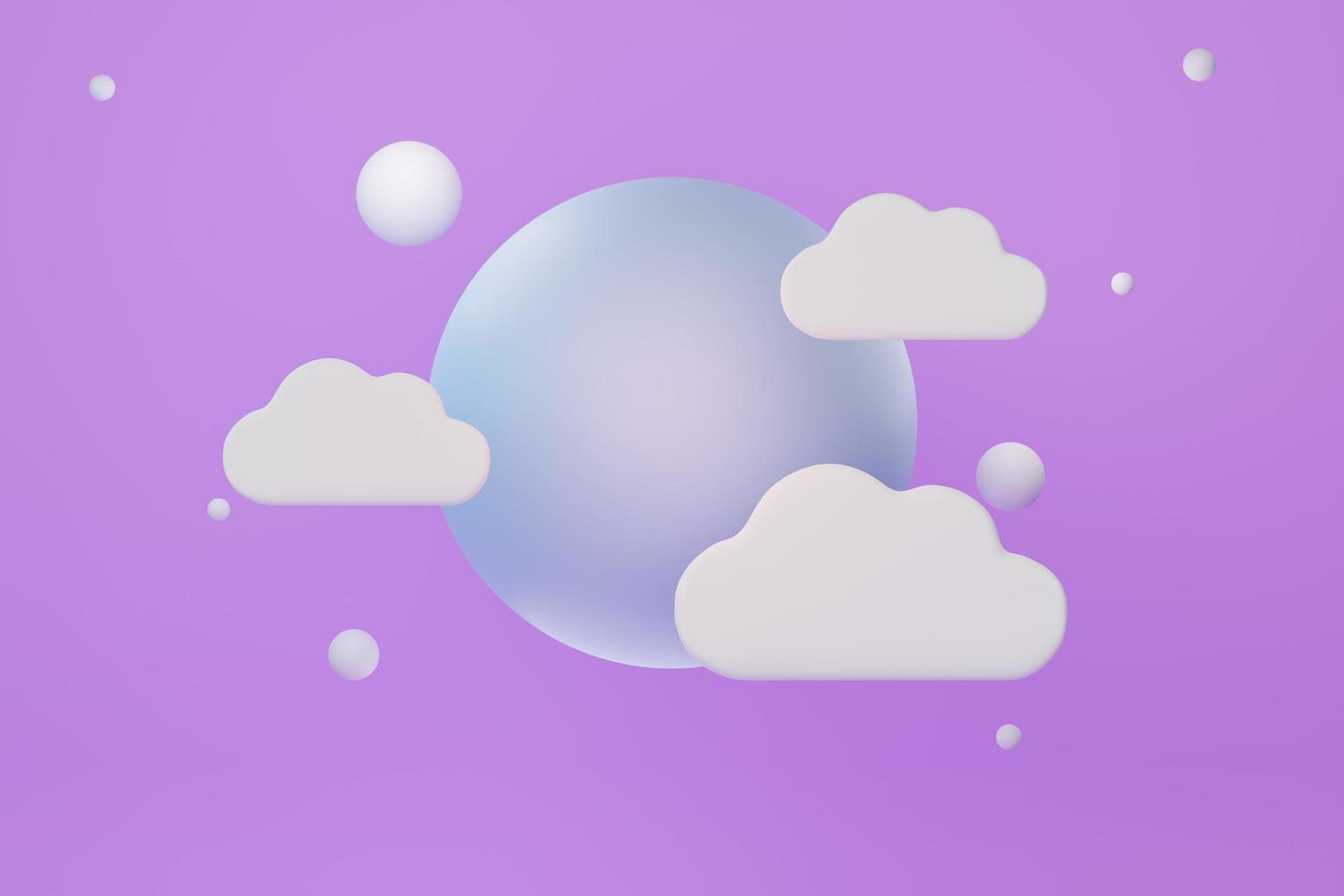 3d render of pastel ball, soaps bubbles, blobs that floating on the air isolated on pastel background. Abstract scene. photo