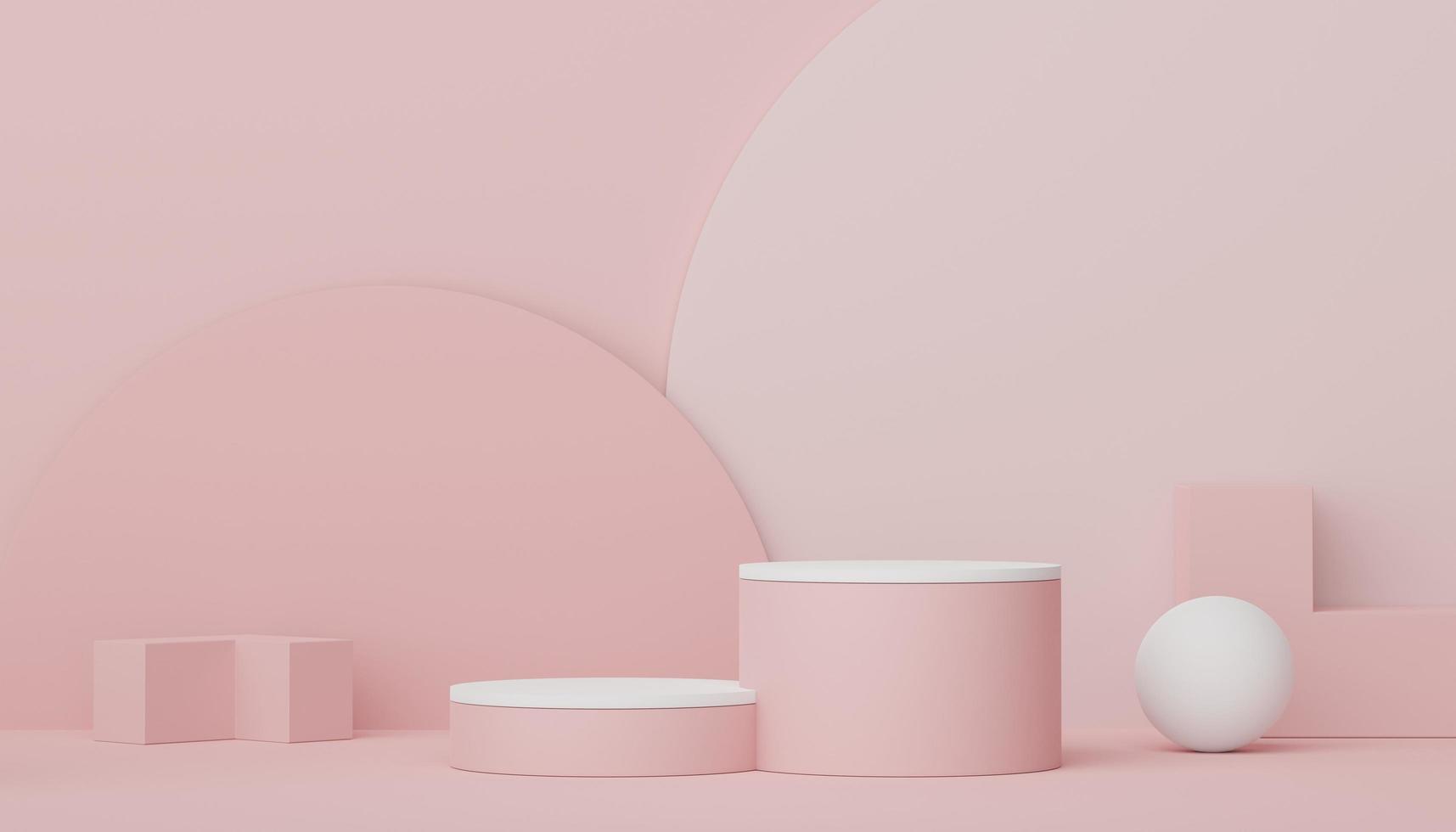 3d render display podium for product and cosmetic presentation. Minimal scene for advertising. Abstract clean background for web banner and mock up. simple geometric shapes. photo