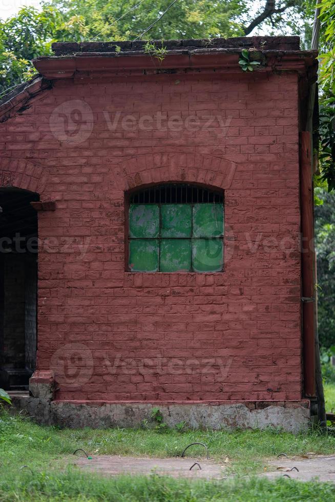 The texture of a red brick wall of an old king's palace photo