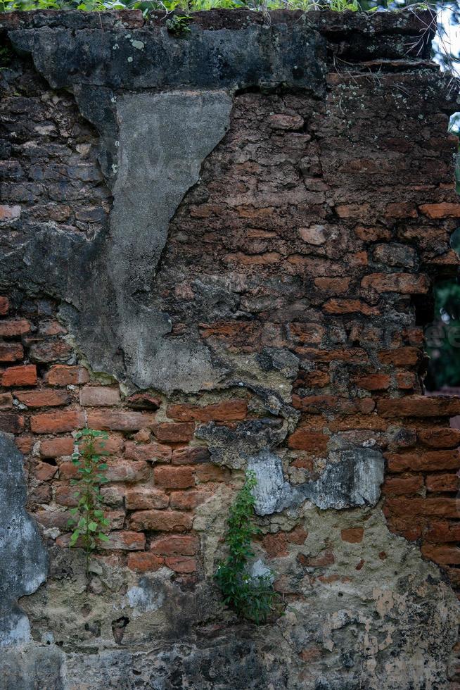 la textura de una pared de ladrillo rojo del palacio de un antiguo rey foto