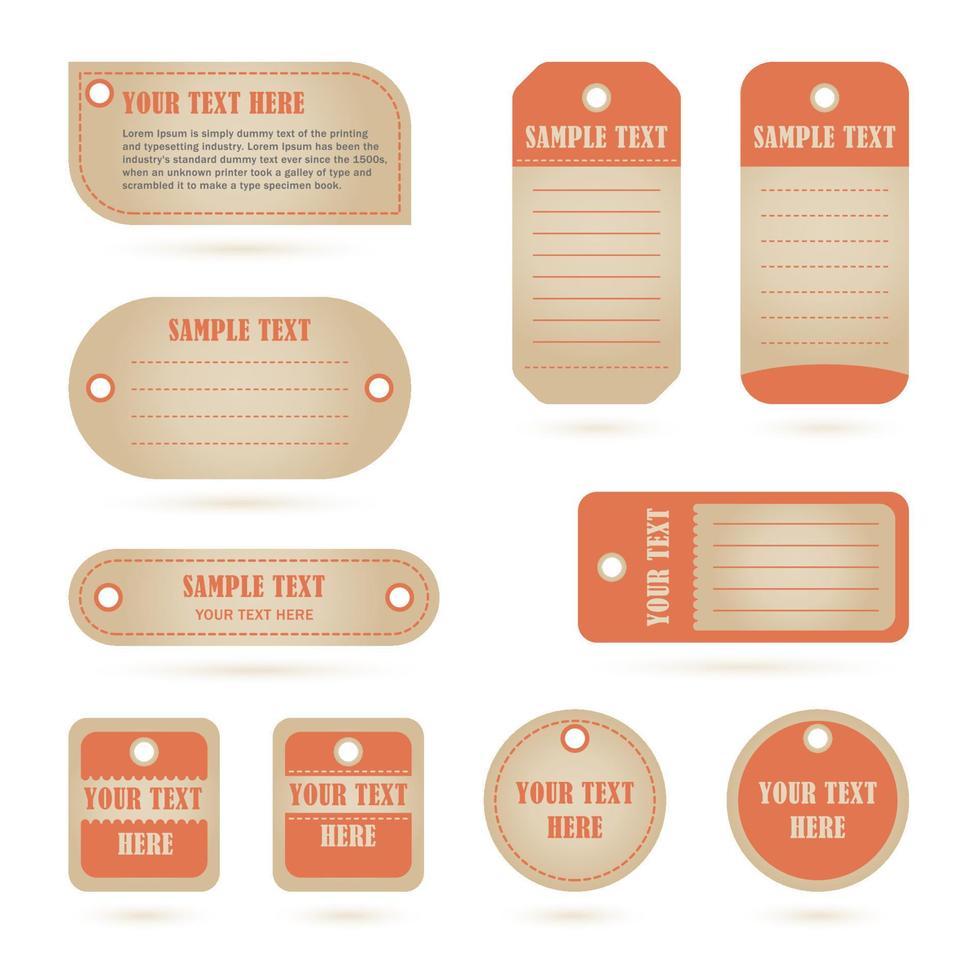 Vector stickers, price tag, banner, label. Set of coupons, vector template