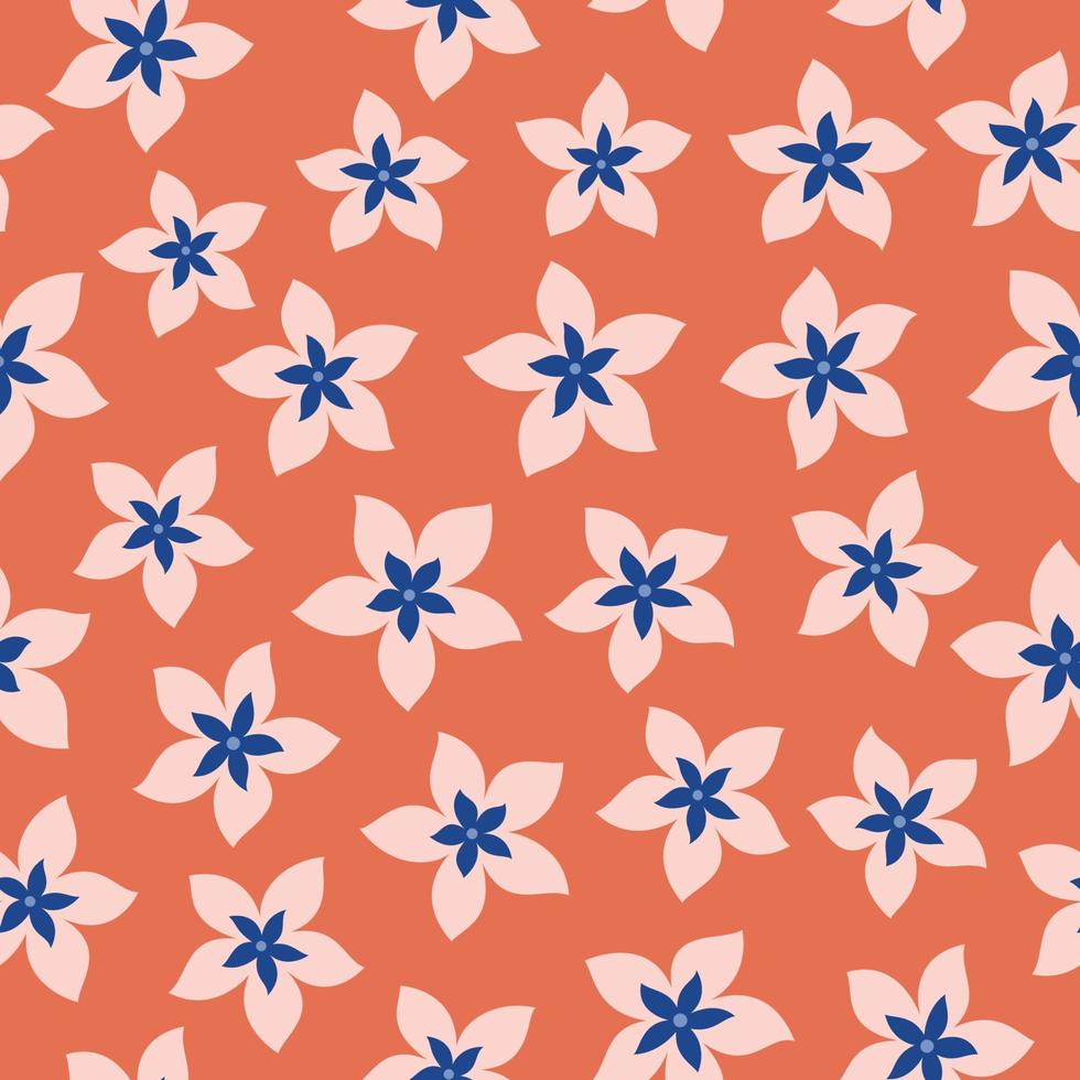 Beautiful flowers pattern vector seamless