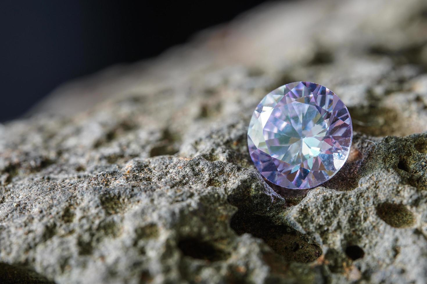 Natural Sapphire gemstone, Jewel or gems on black shine color, Collection of many natural gemstones on stone photo