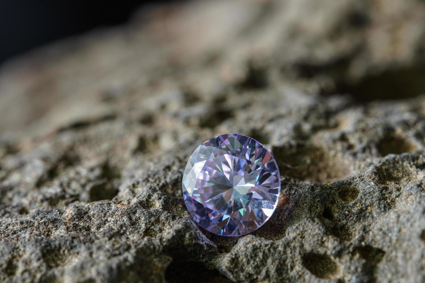 Natural Sapphire gemstone, Jewel or gems on black shine color, Collection of many natural gemstones on stone photo