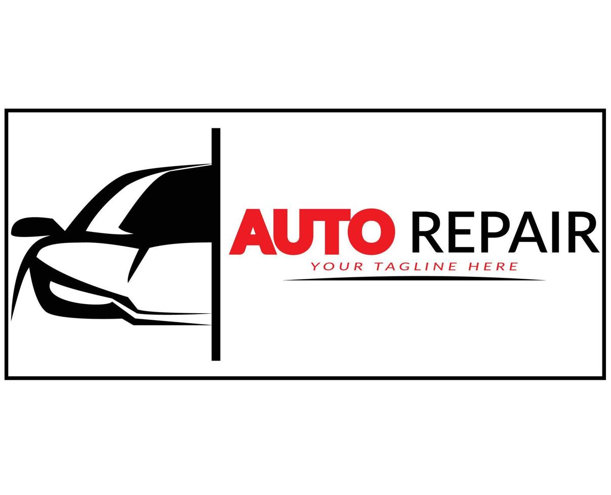 logotipo de automóvil para el negocio de reparación y reparación de automóviles vector