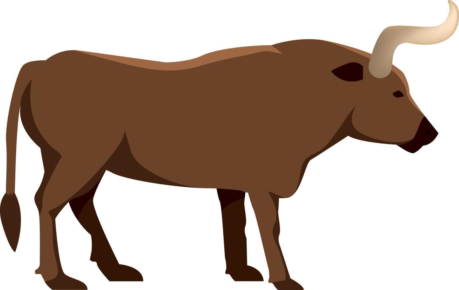 toro de pie vector