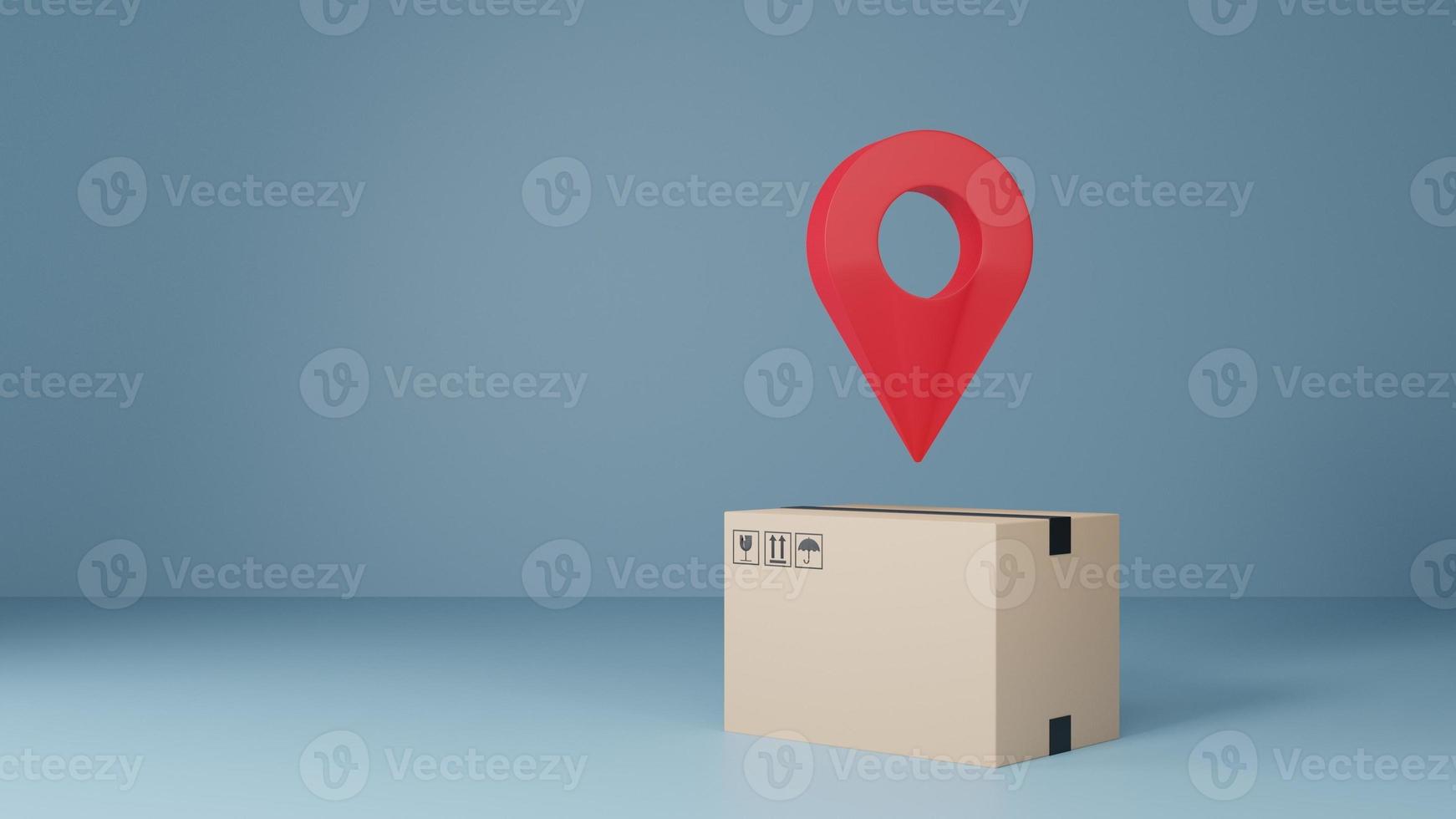 Cardboard boxes,cargo box,Parcel on white background.Concept for fast delivery service.delivery and shopping online concept.3D rendering illustration photo