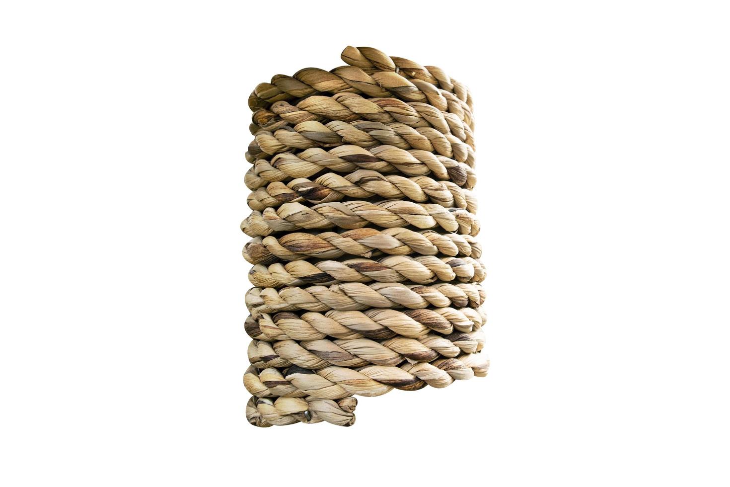 Rope on white background isolated with clipping path. photo