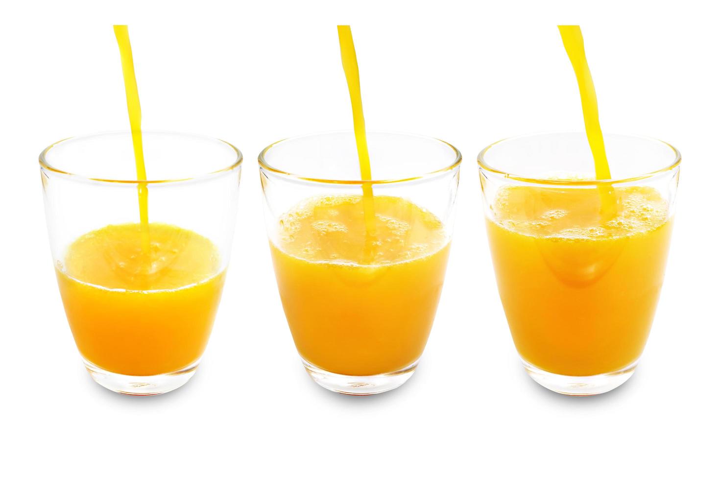 Glass of Orange juice isolate on white background with clipping path. photo