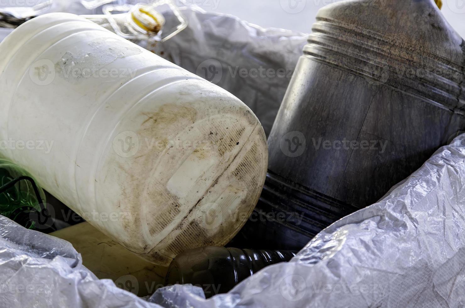 Used oil bottle fry photo