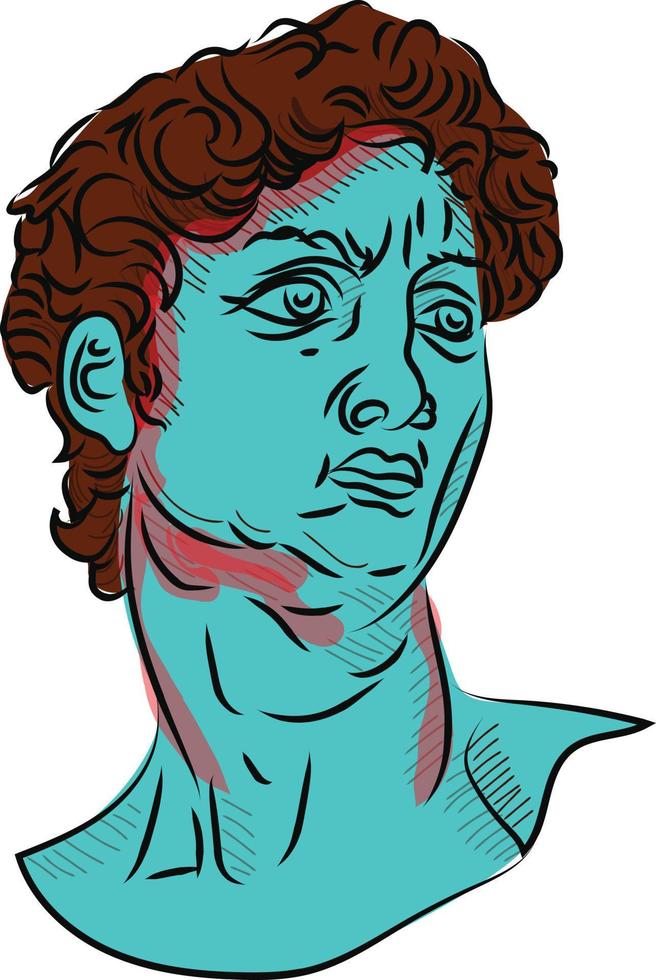 Michelangelo's David vector illustration