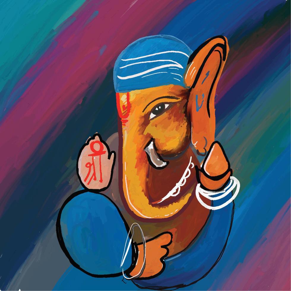 señor ganesh ilustración vectorial vector