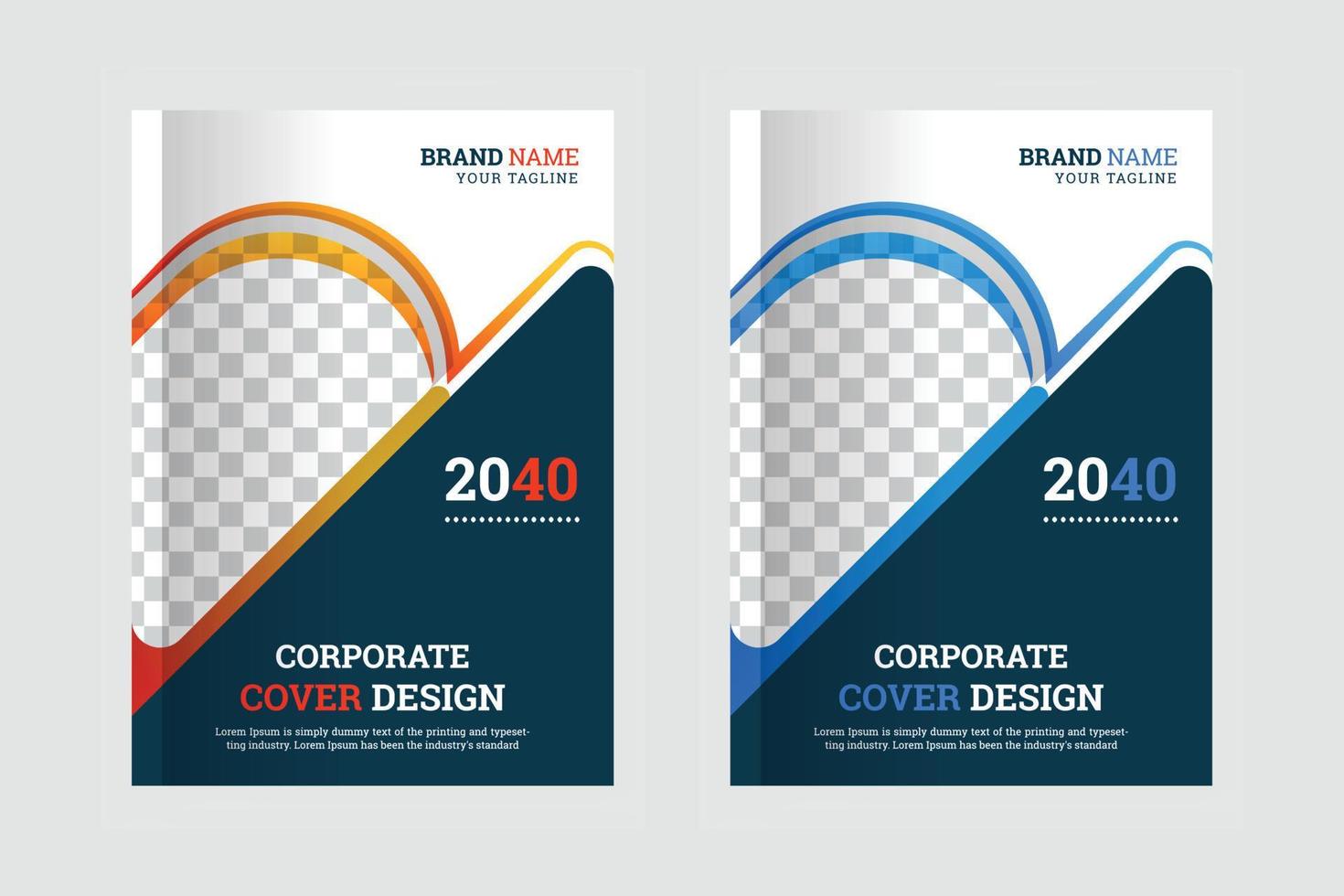 Multipurpose modern business corporate book cover design template a4 set vector