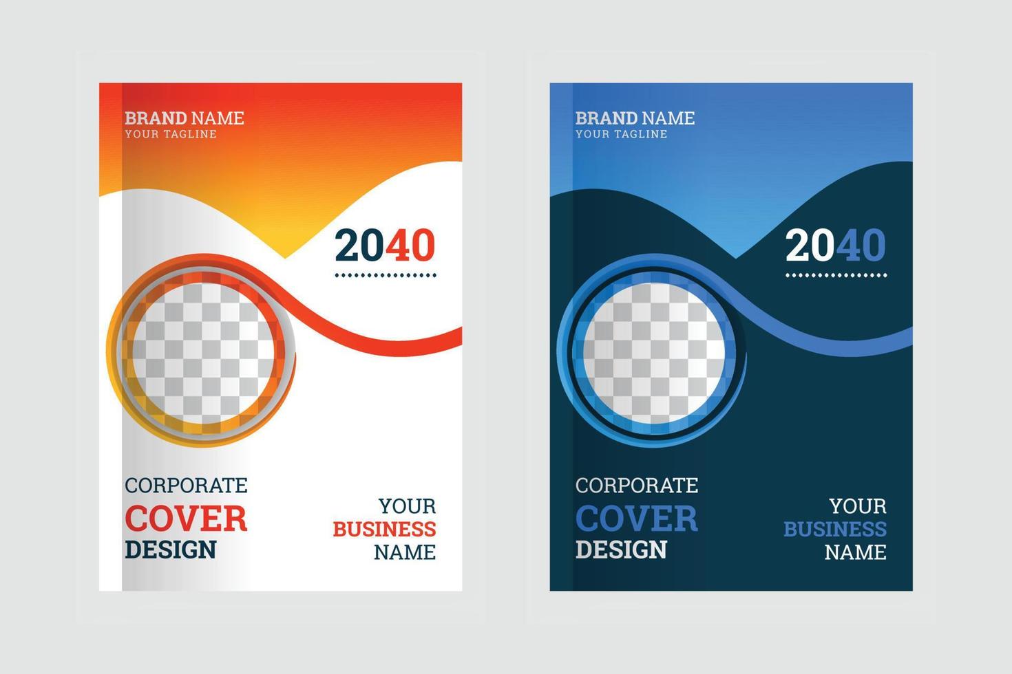 Multipurpose modern business corporate book cover design template a4 set vector