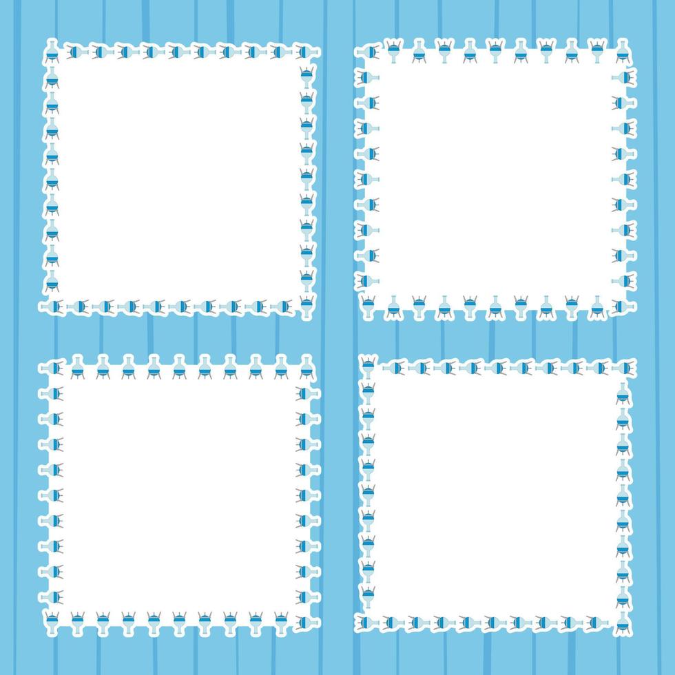 Frame with Florence Flask for banner, poster, and greeting card vector