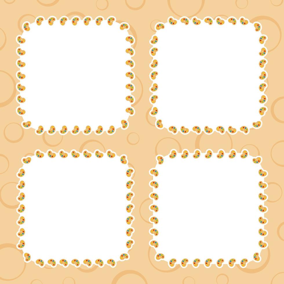 Frame with Art Palette for banner, poster, and greeting card vector