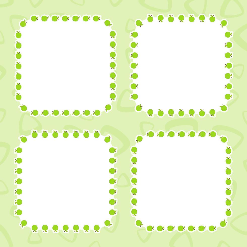 Frame with Apple for banner, poster, and greeting card vector