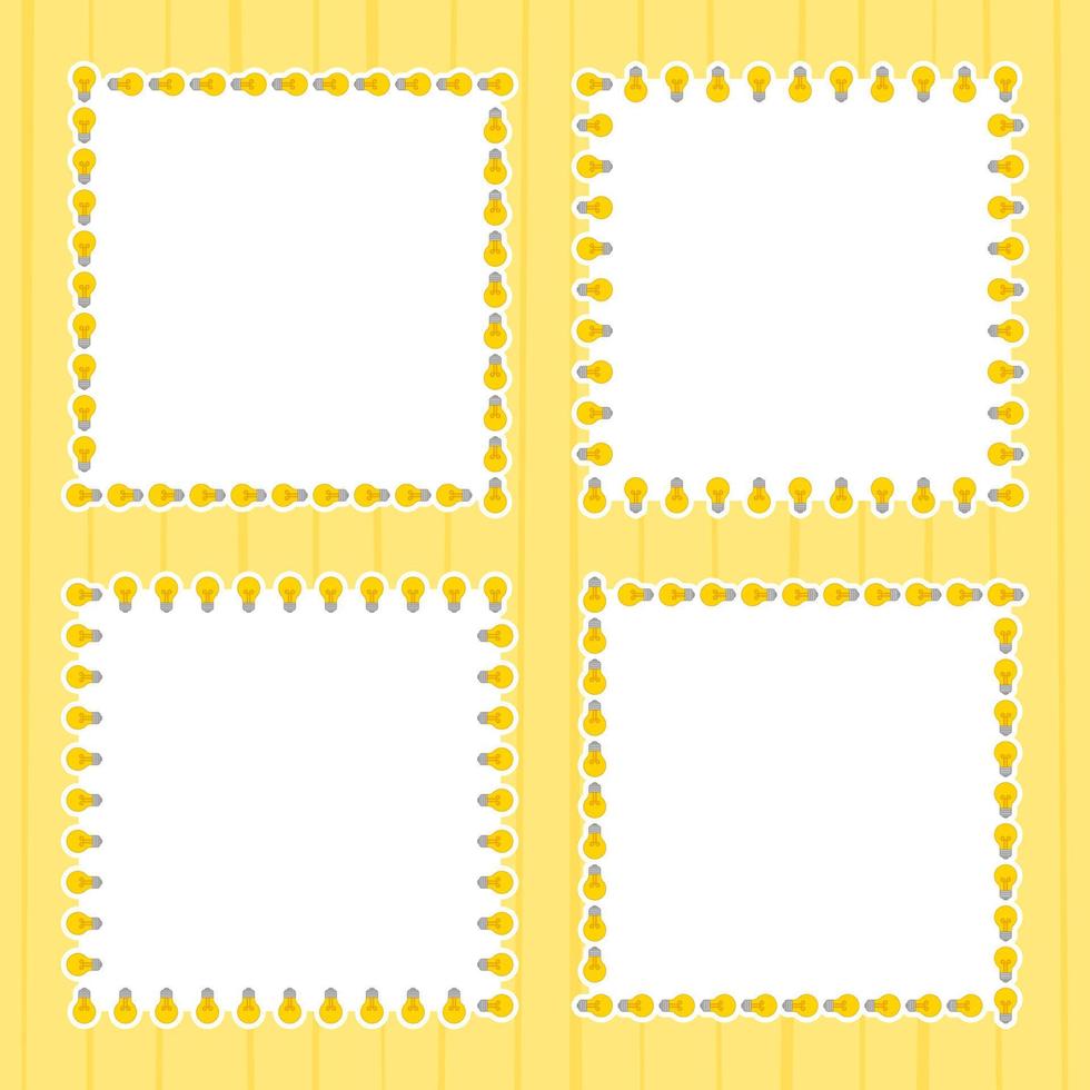 Frame with Bulb for banner, poster, and greeting card vector