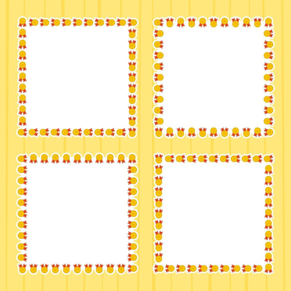 Frame with Award Medal for banner, poster, and greeting card vector