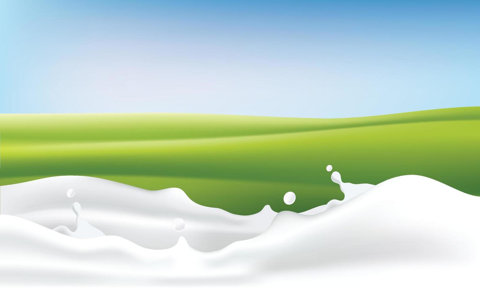 ilustración de fondo de vector de salpicaduras de leche realista