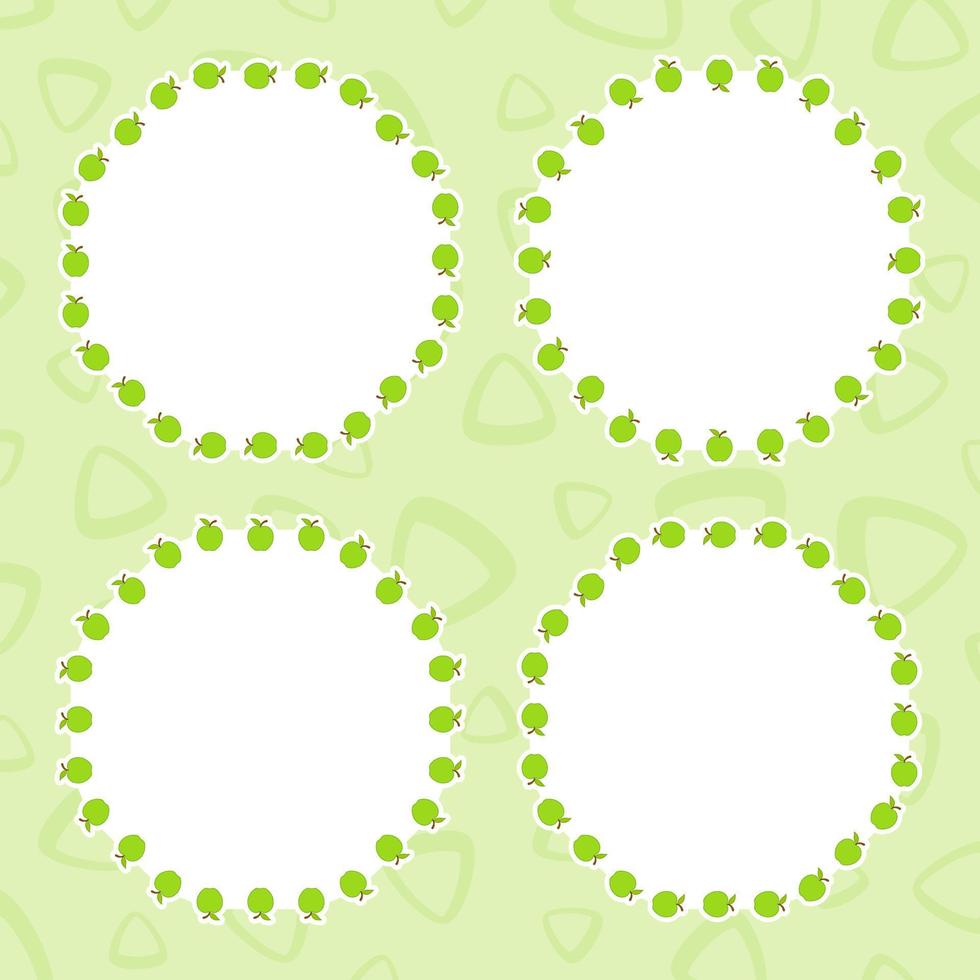 Frame with Apple for banner, poster, and greeting card vector