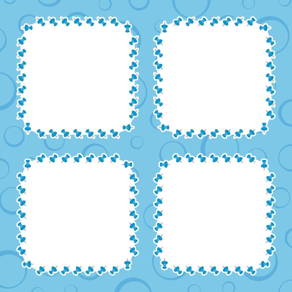 Frame with Push Pin for banner, poster, and greeting card vector