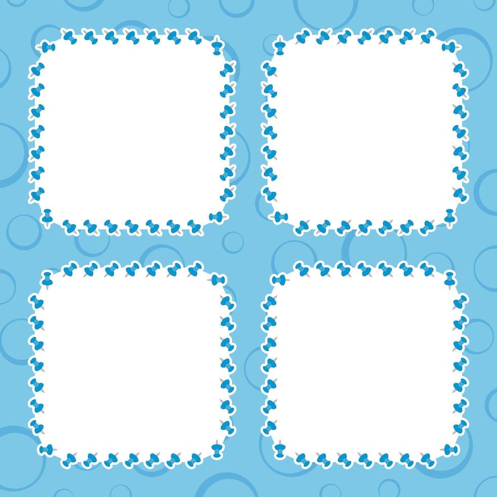 Frame with Push Pin for banner, poster, and greeting card vector