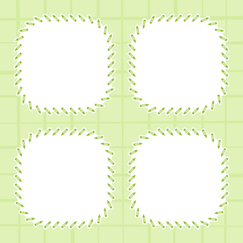 Frame with Crayon for banner, poster, and greeting card vector