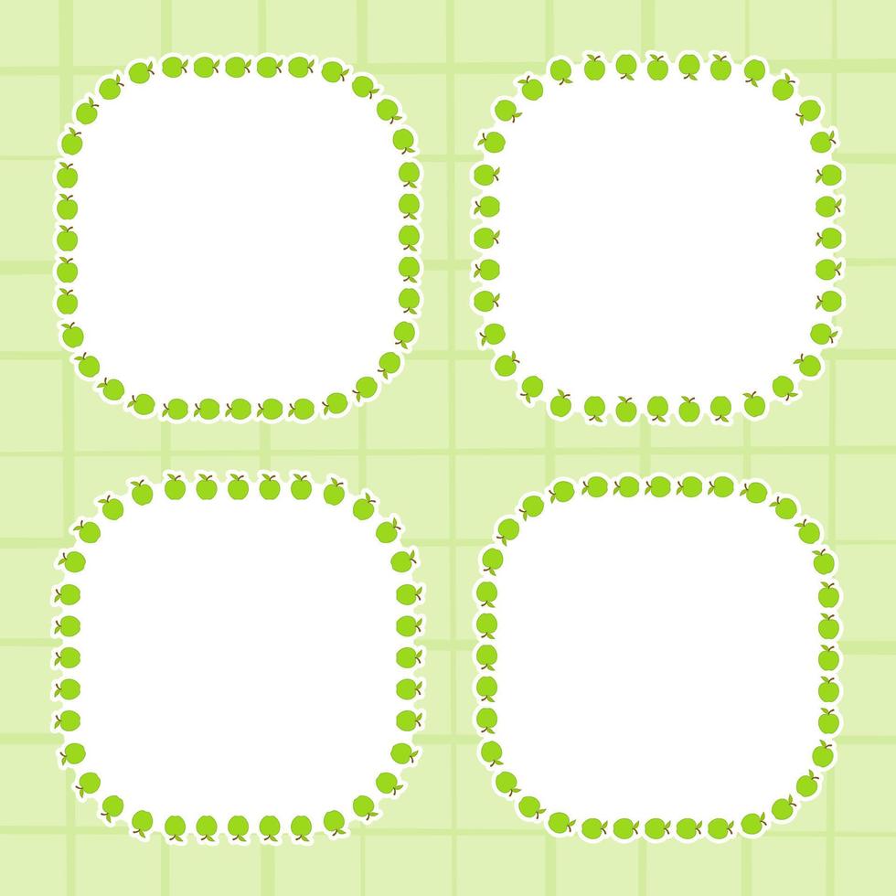 Frame with Apple for banner, poster, and greeting card vector